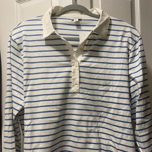 JCrew Women’s Collard shirt Size L NWT